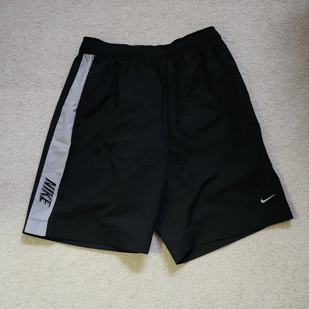 NIKE Men's Swim Shorts Black with Grey Sides Size M